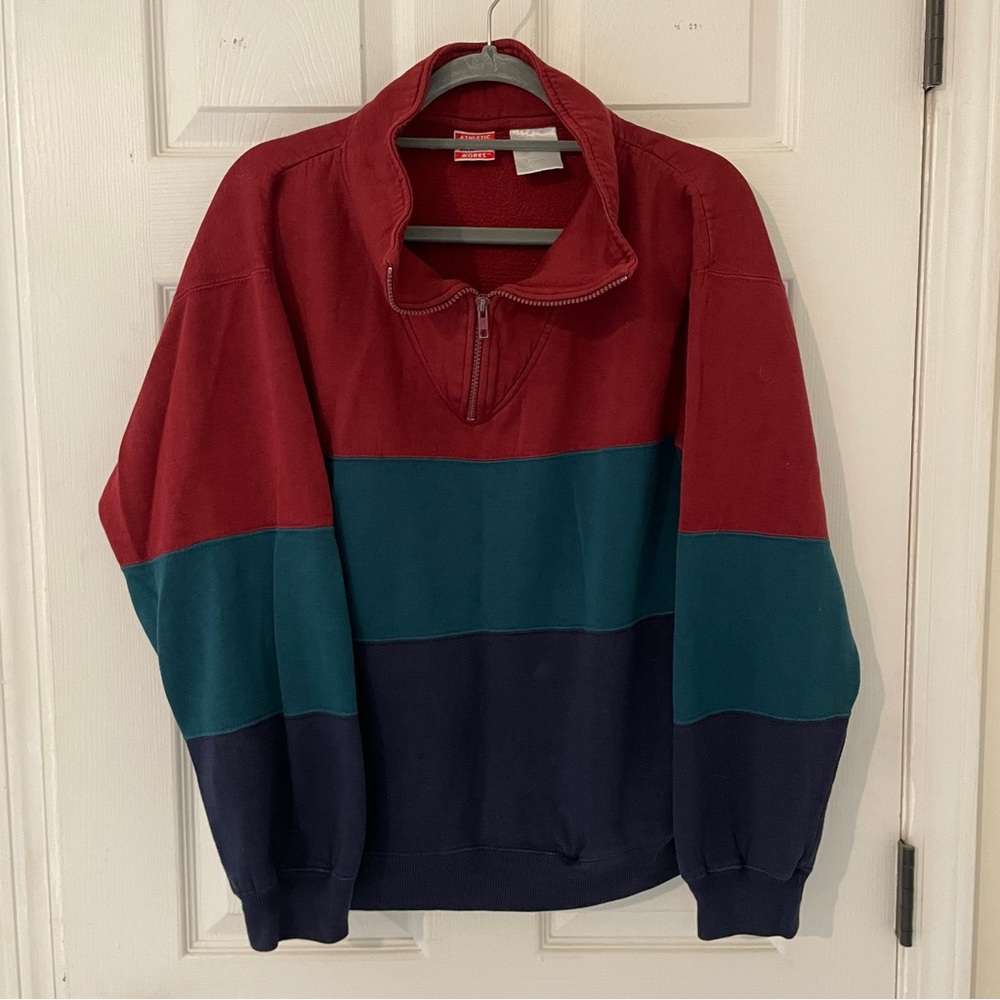 Vintage Athletic Works rugby quarter zip size medium